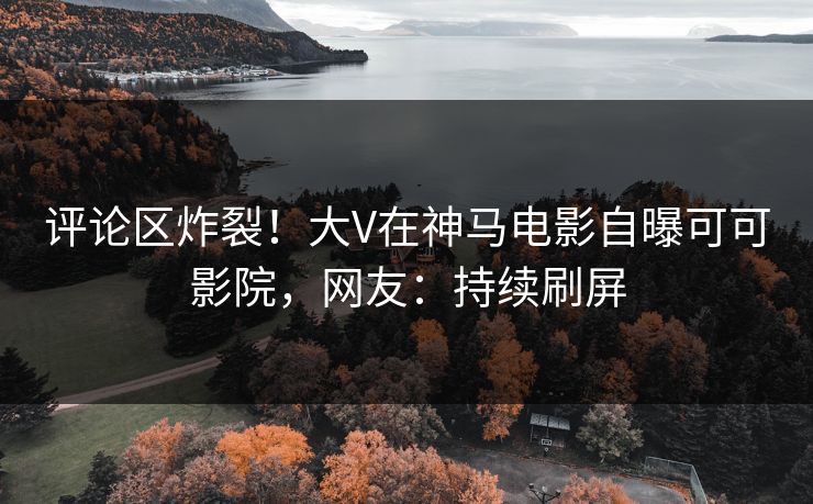 评论区炸裂！大V在神马电影自曝可可影院，网友：持续刷屏